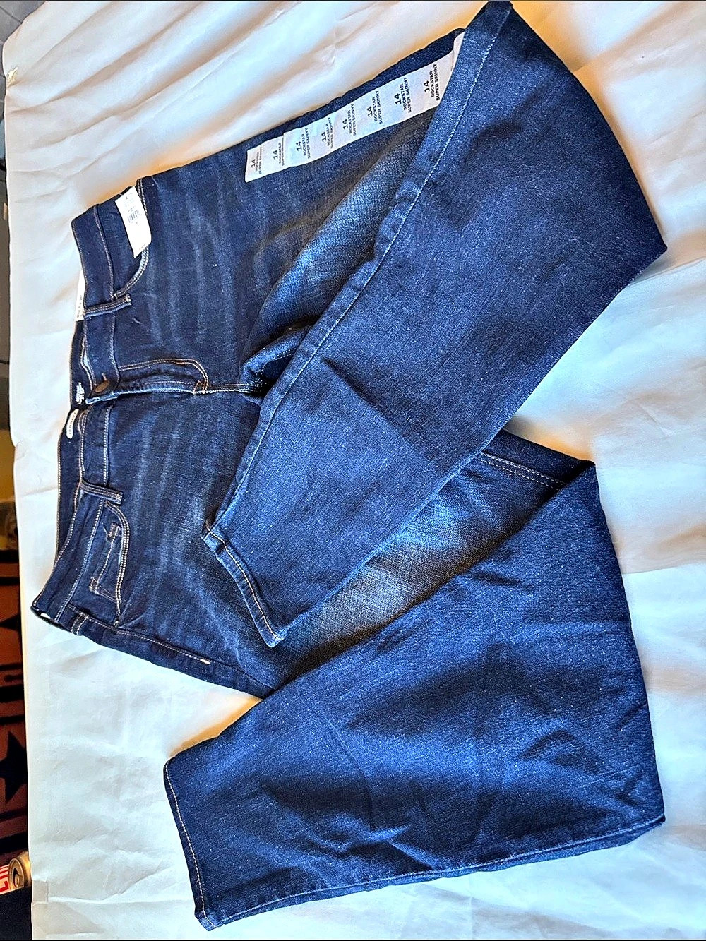 Old Navy Rockstar Super Skinny Mid-Rise Jeans Women's Skinny Jeans Blue Waist 14